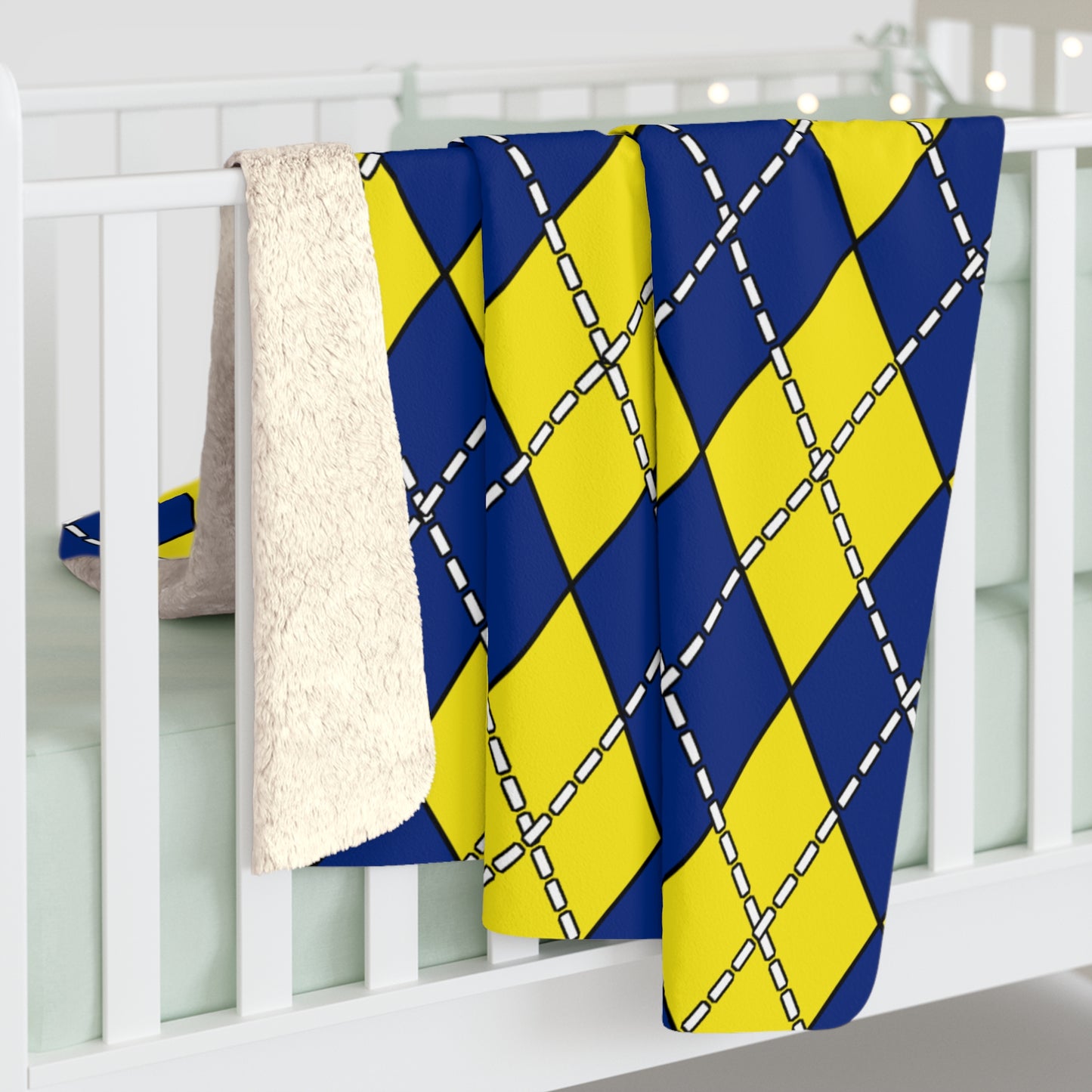 Curacao Retro Argyle Blanket Throw
