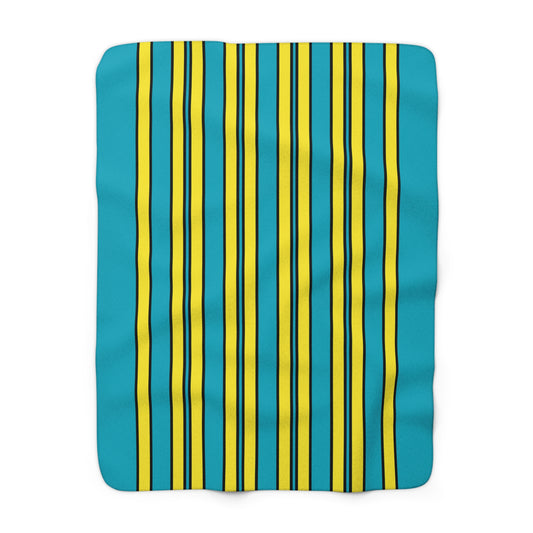 Kazakhstan Retro Stripes Blanket Throw