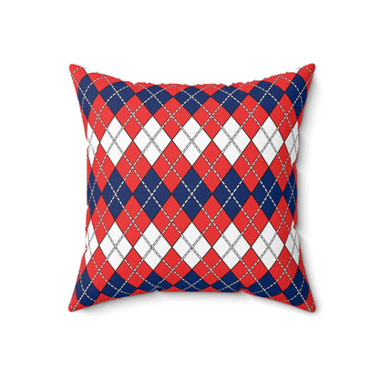 Svalbard And Jan Mayen Retro Argyle Cushion Pillow