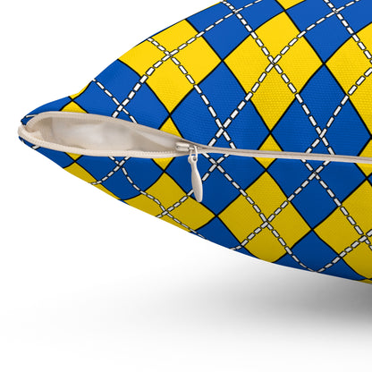 Ukraine Retro Argyle Cushion Pillow