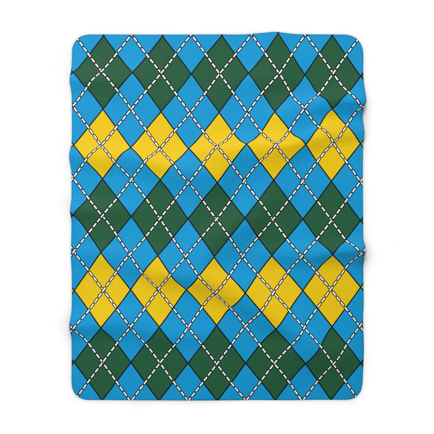 Rwanda Retro Argyle Blanket Throw