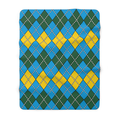 Rwanda Retro Argyle Blanket Throw