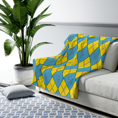 Palau Retro Argyle Blanket Throw
