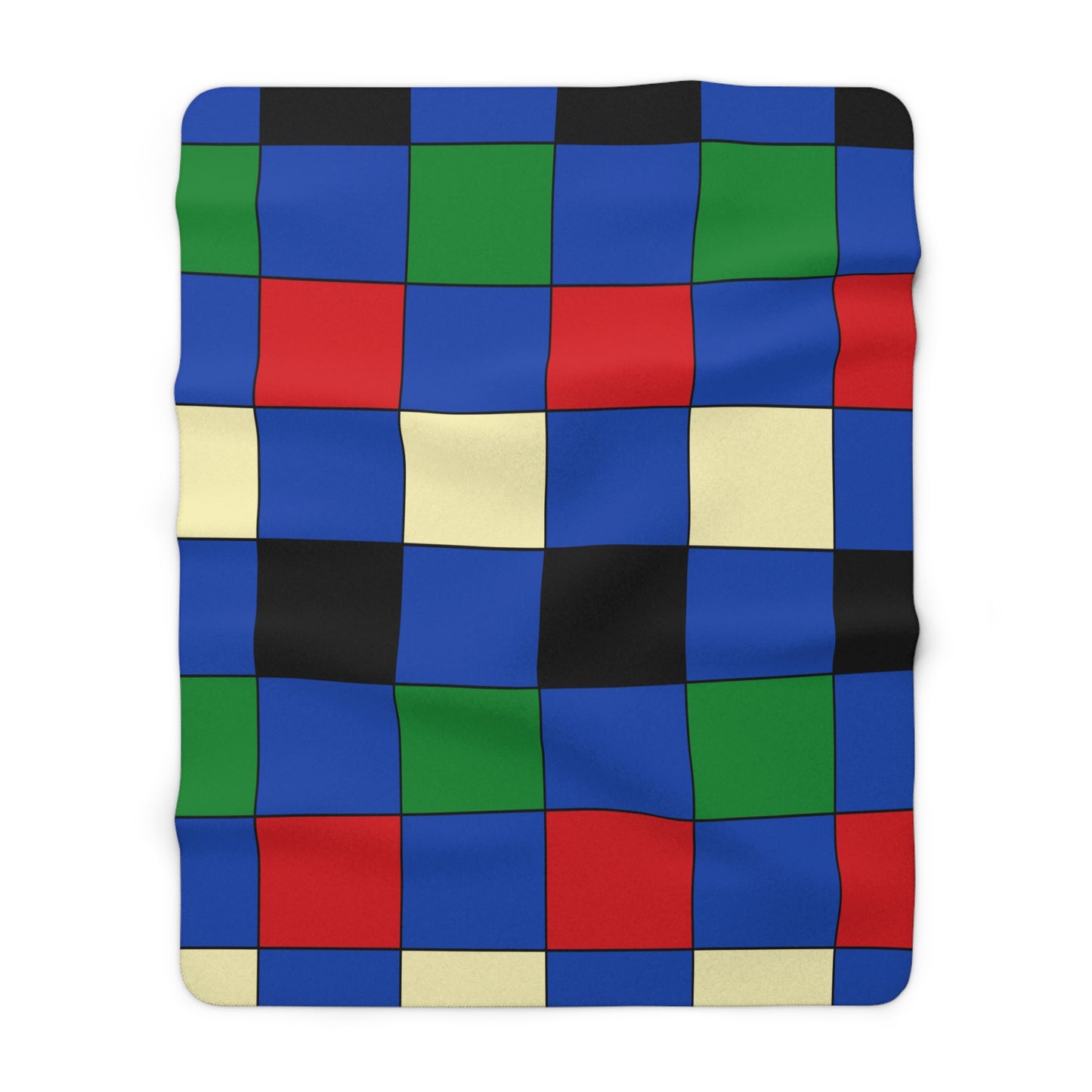 South Sudan Retro Check Blanket Throw