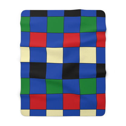South Sudan Retro Check Blanket Throw