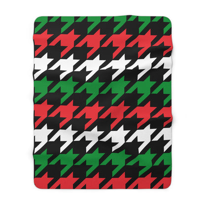 Palestine Retro Houndstooth Blanket Throw