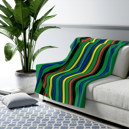 New Caledonia Retro Stripes Blanket Throw