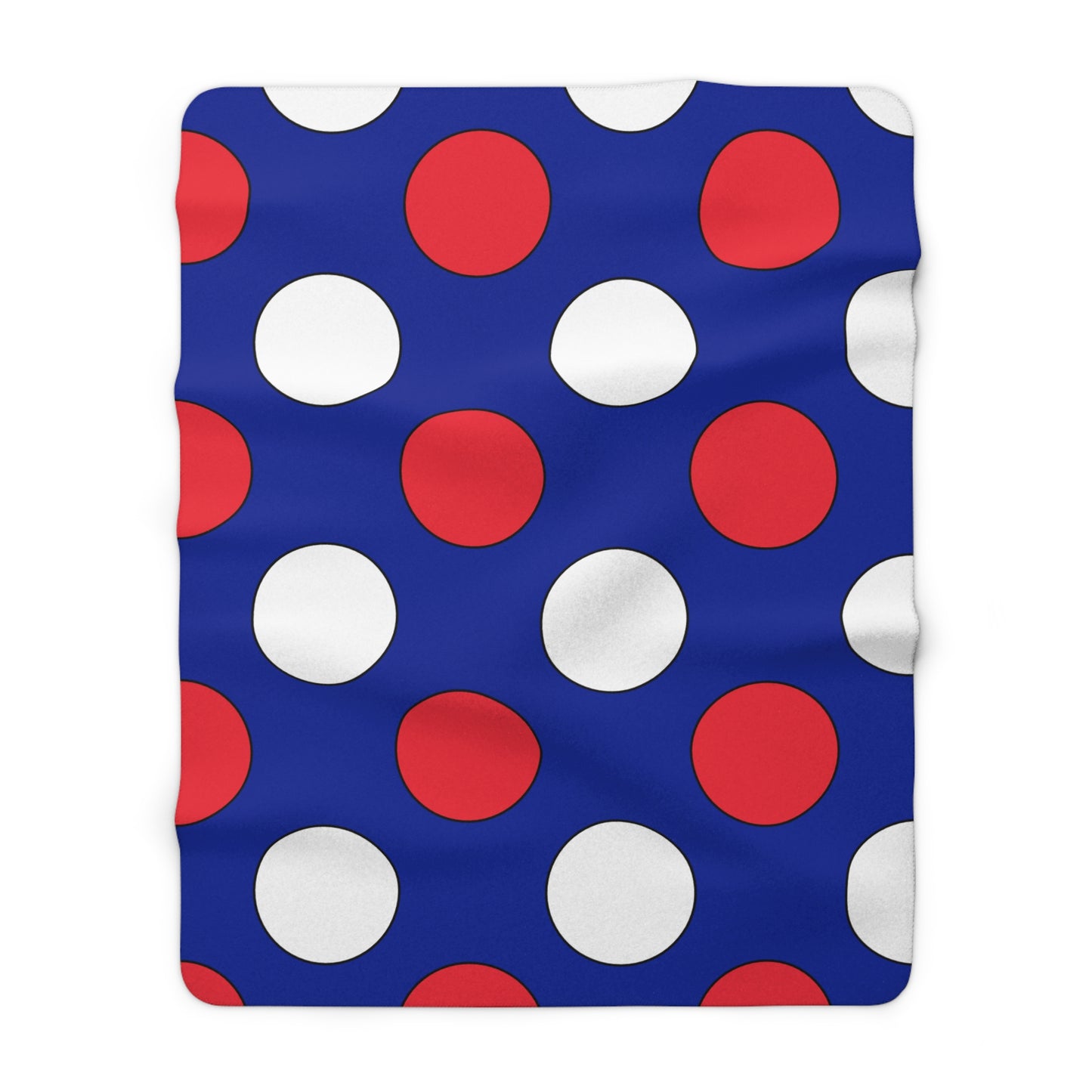 French Southern Territories Retro Polka Dots Blanket Throw