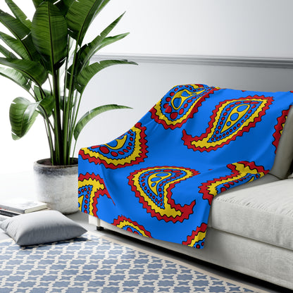 Democratic Republic of the Congo Retro Paisley Blanket Throw