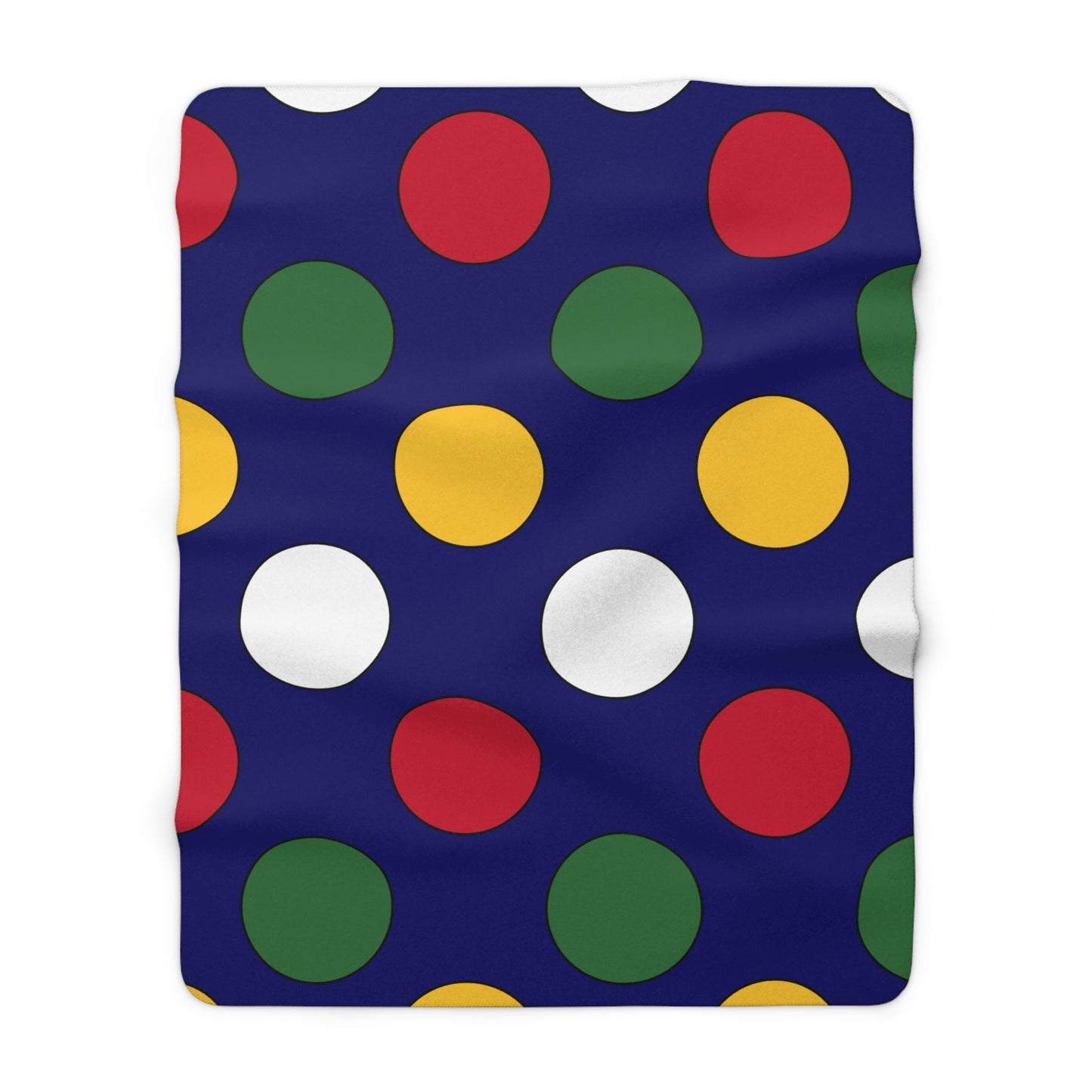 British Virgin Islands Retro Polka Dots Blanket Throw