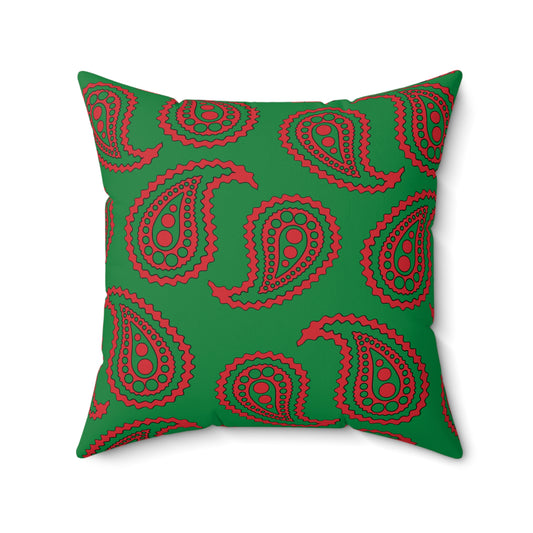 Turkmenistan Retro Paisley Cushion Pillow