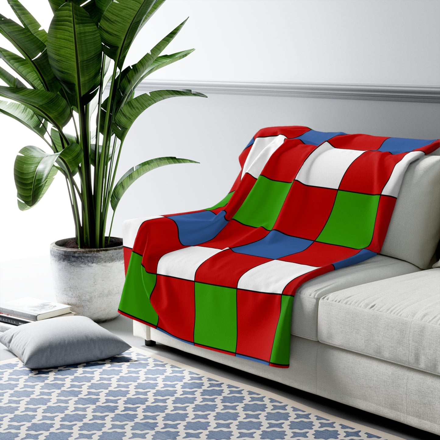 Namibia Retro Check Blanket Throw