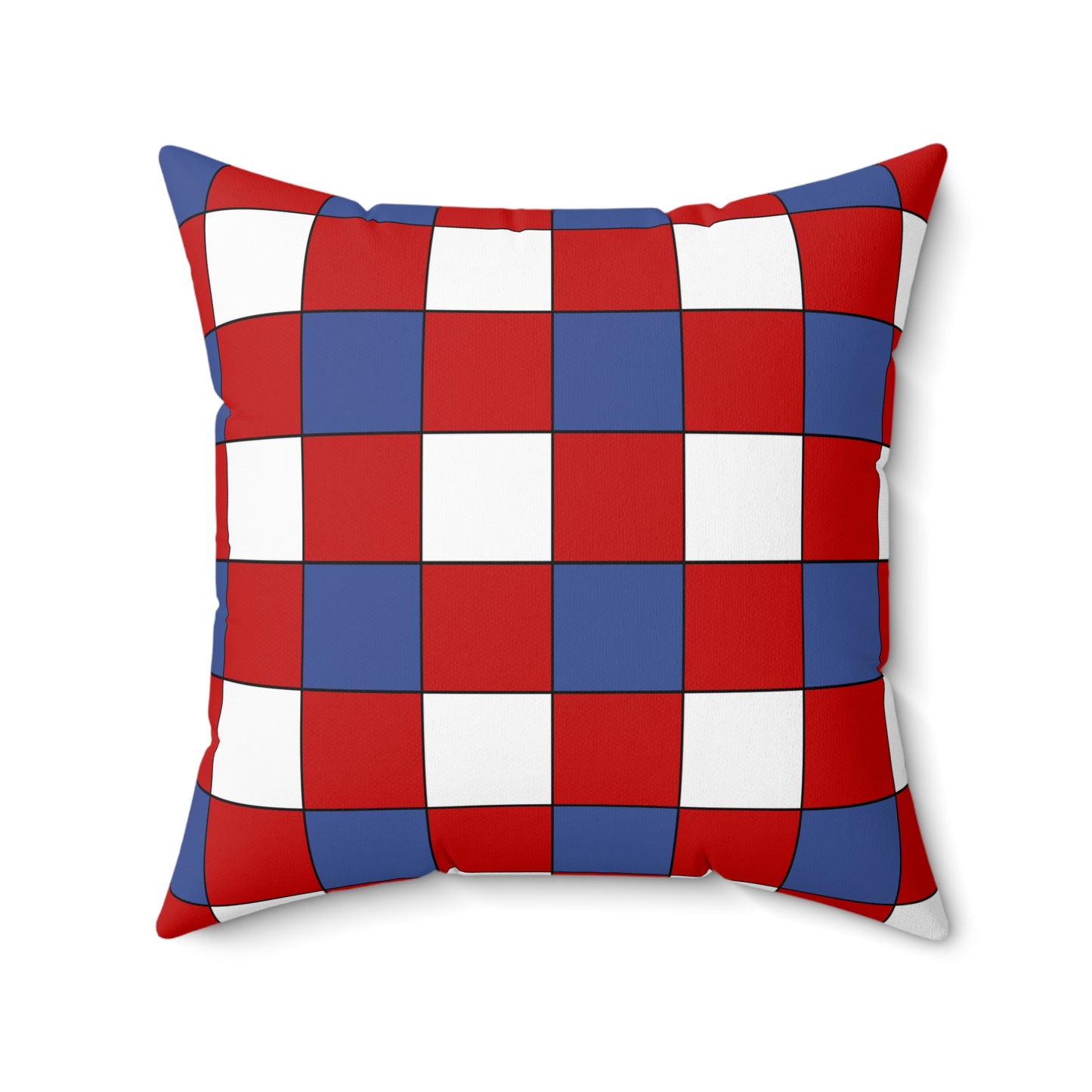 Democratic Peoples Republic Of Korea Retro Check Cushion Pillow