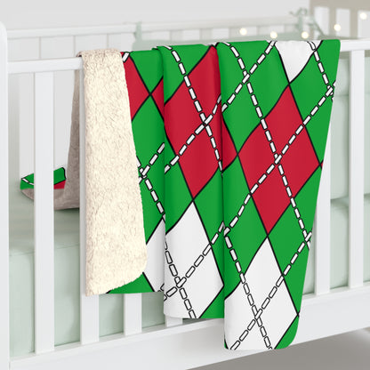 Wales Retro Argyle Blanket Throw