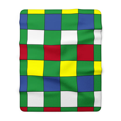 Comoros Retro Check Blanket Throw