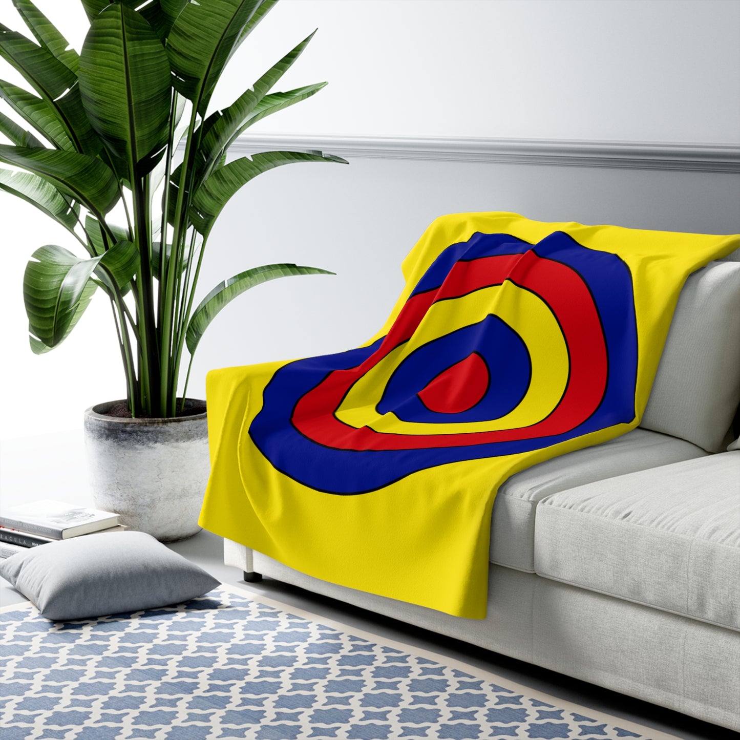 Colombia Retro Target Blanket Throw