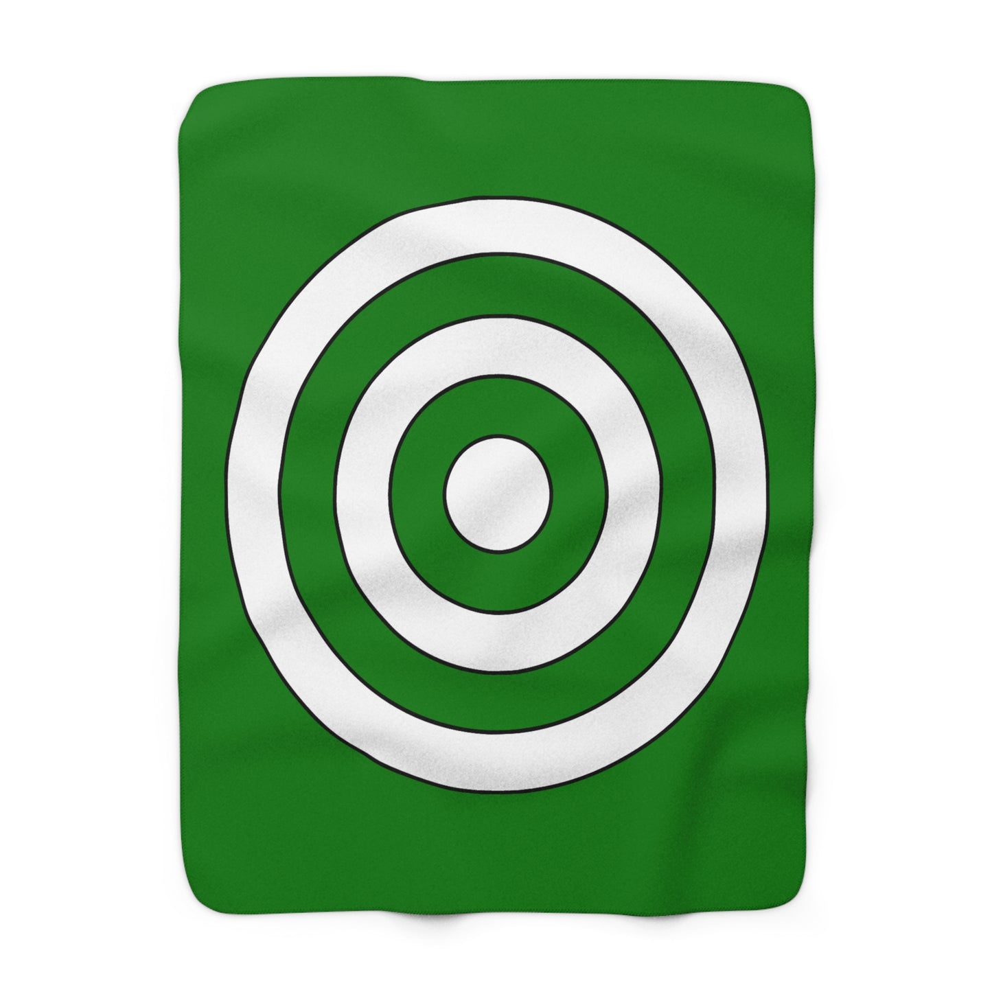 Green, White Retro Target Blanket Throw