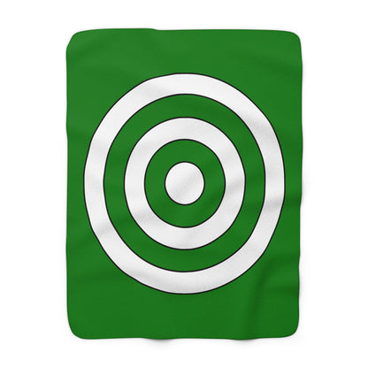 Green, White Retro Target Blanket Throw