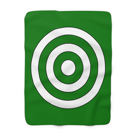 Green, White Retro Target Blanket Throw