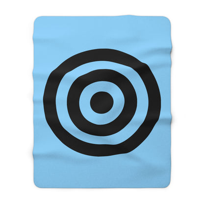 Light Blue, Black Retro Target Blanket Throw