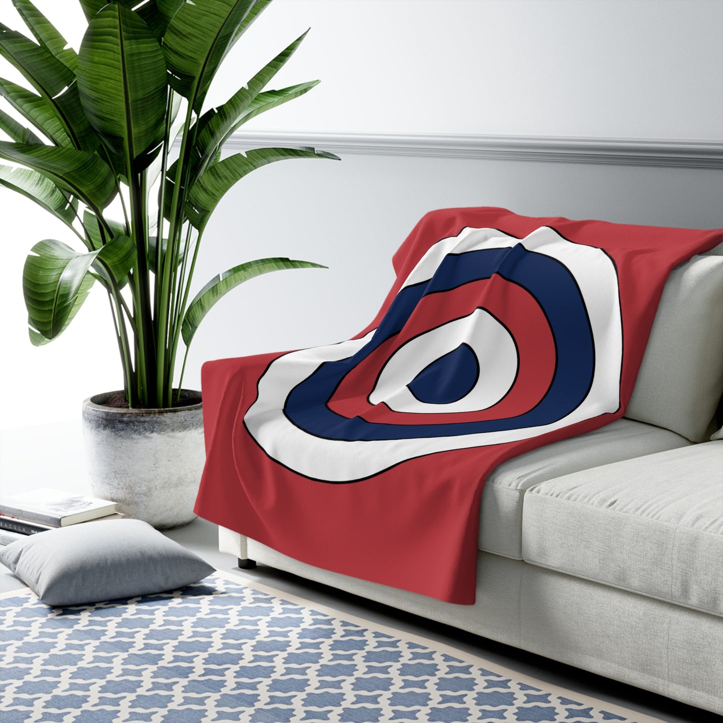 United States of America (USA) Retro Target Blanket Throw