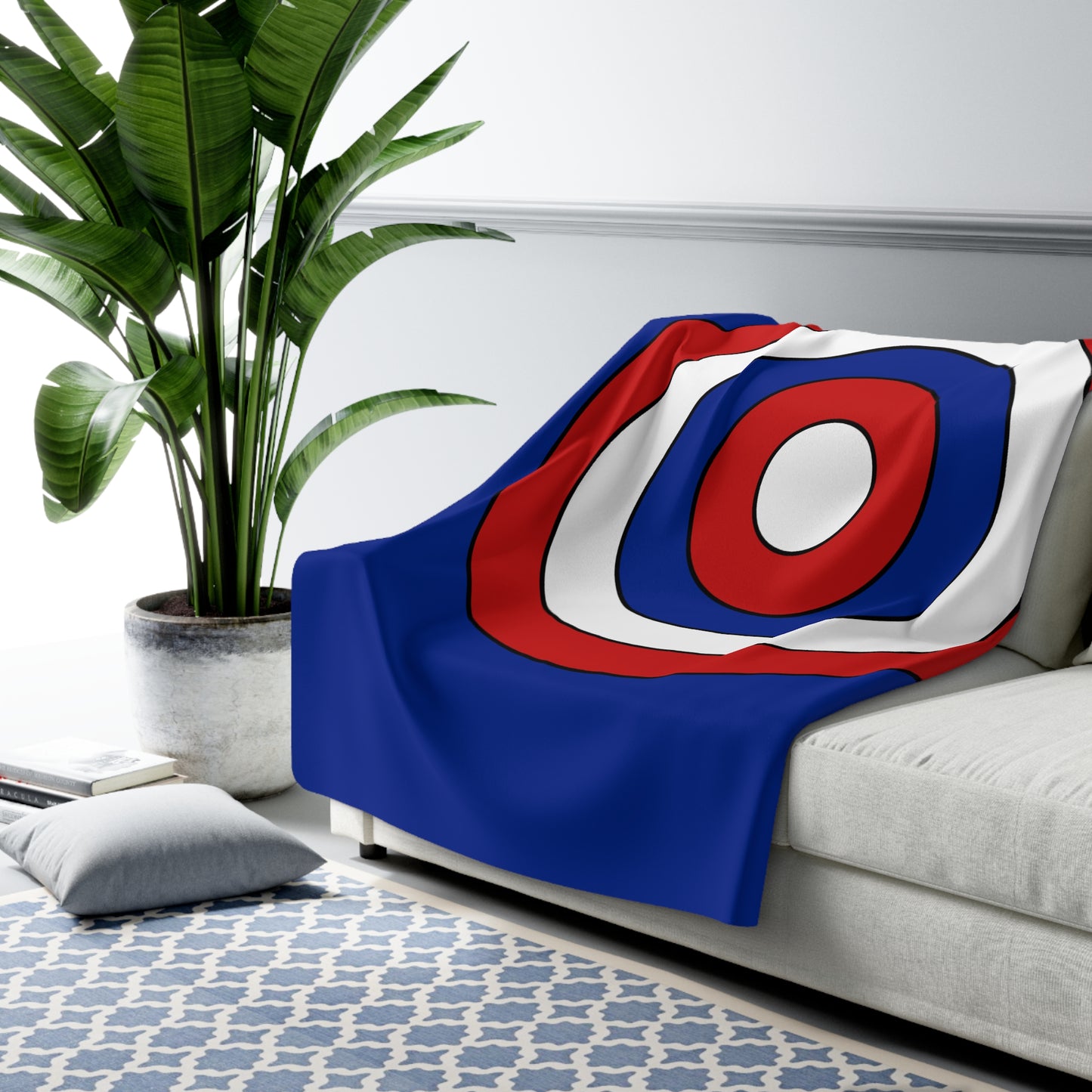 Cuba Retro Target Blanket Throw