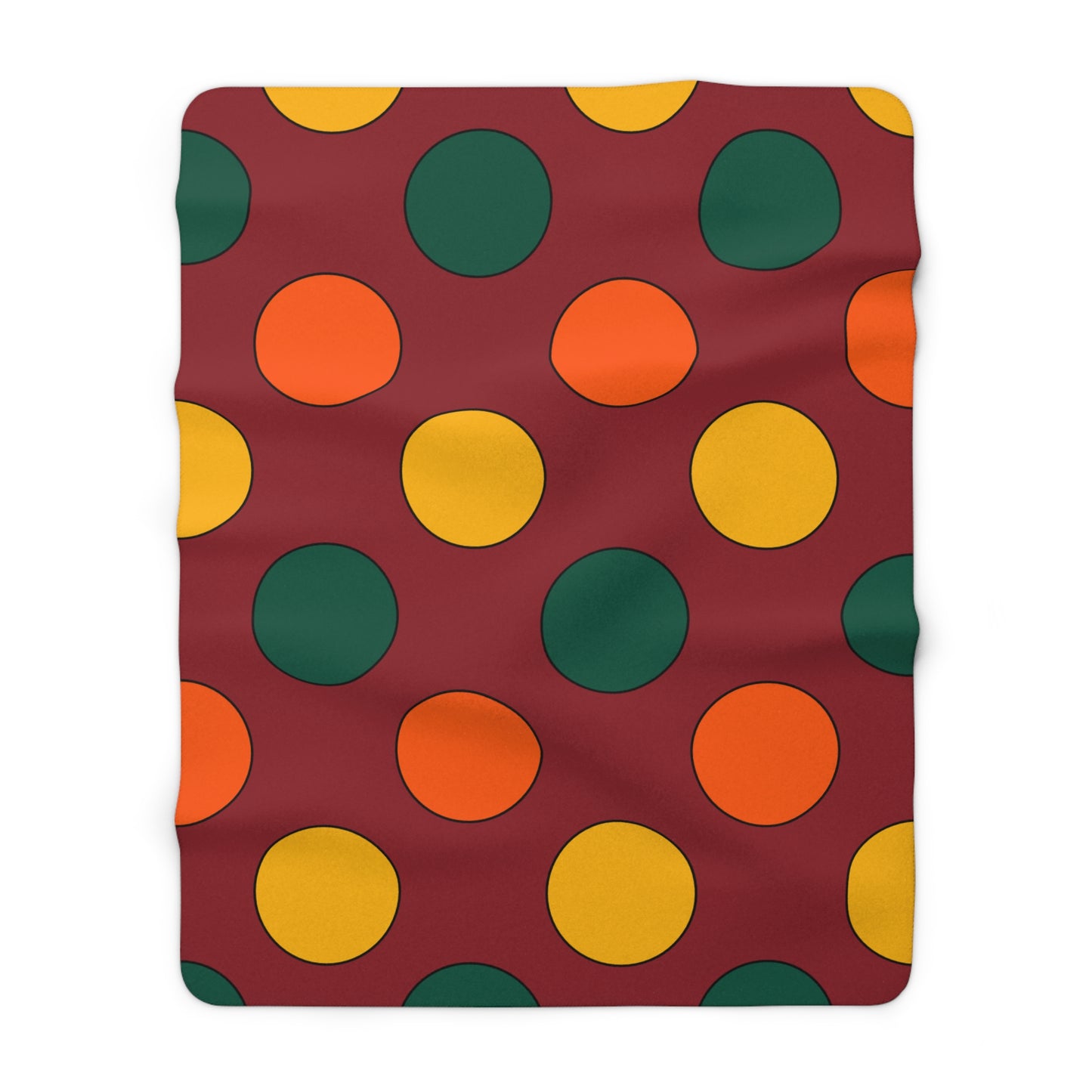 Sri Lanka Retro Polka Dots Blanket Throw