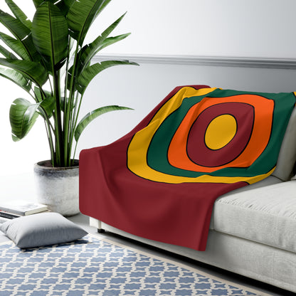Sri Lanka Retro Target Blanket Throw