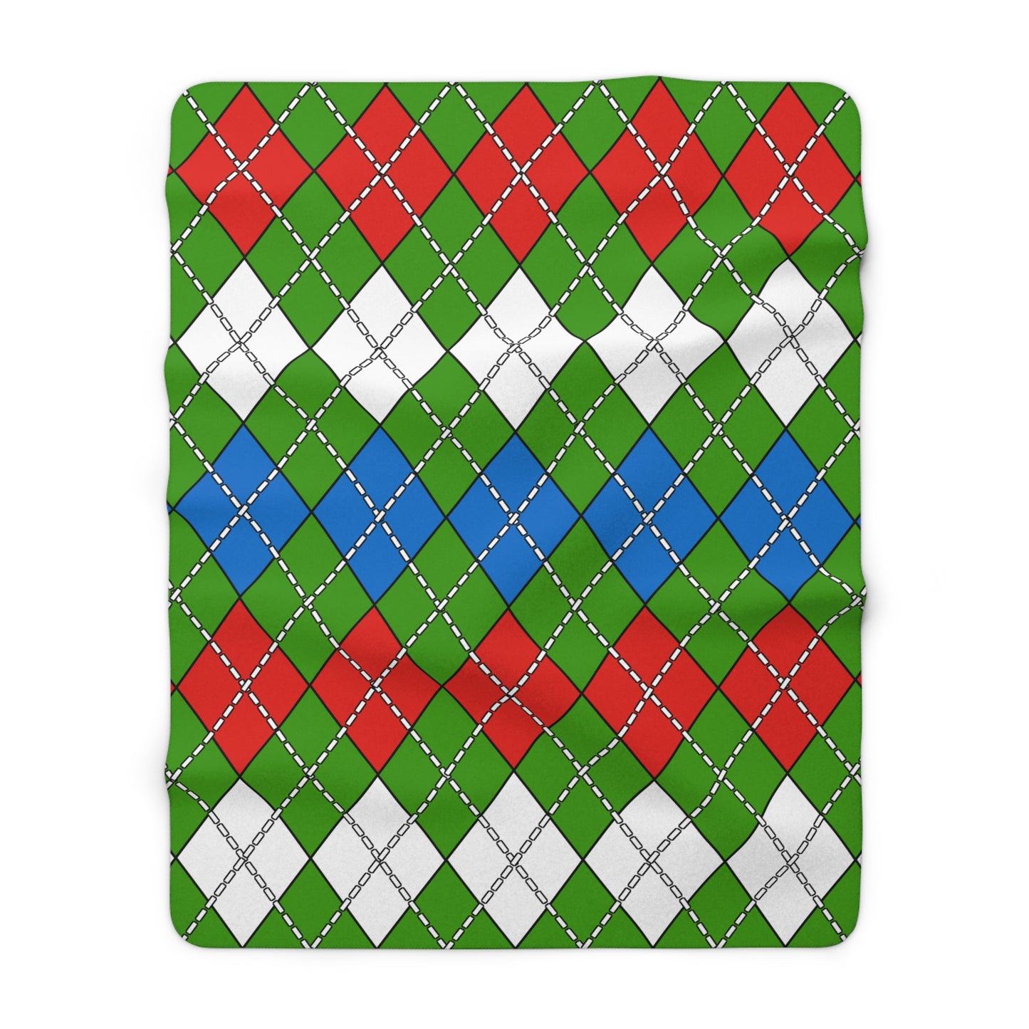 Equatorial Guinea Retro Argyle Blanket Throw