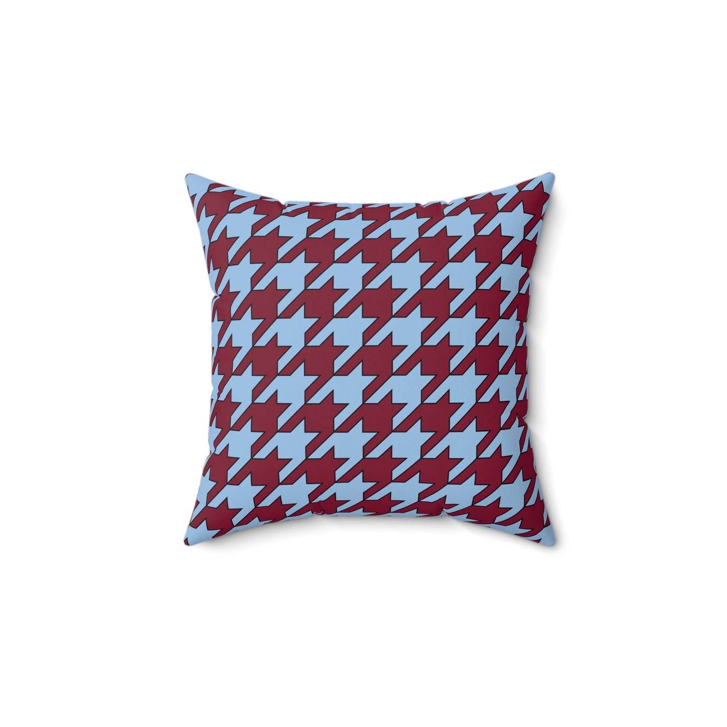 Claret, Blue Retro Houndstooth Cushion Pillow