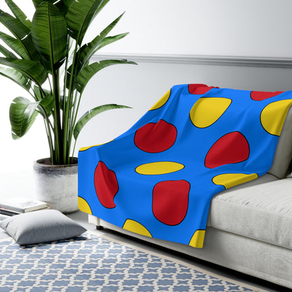 Democratic Republic of the Congo Retro Polka Dots Blanket Throw