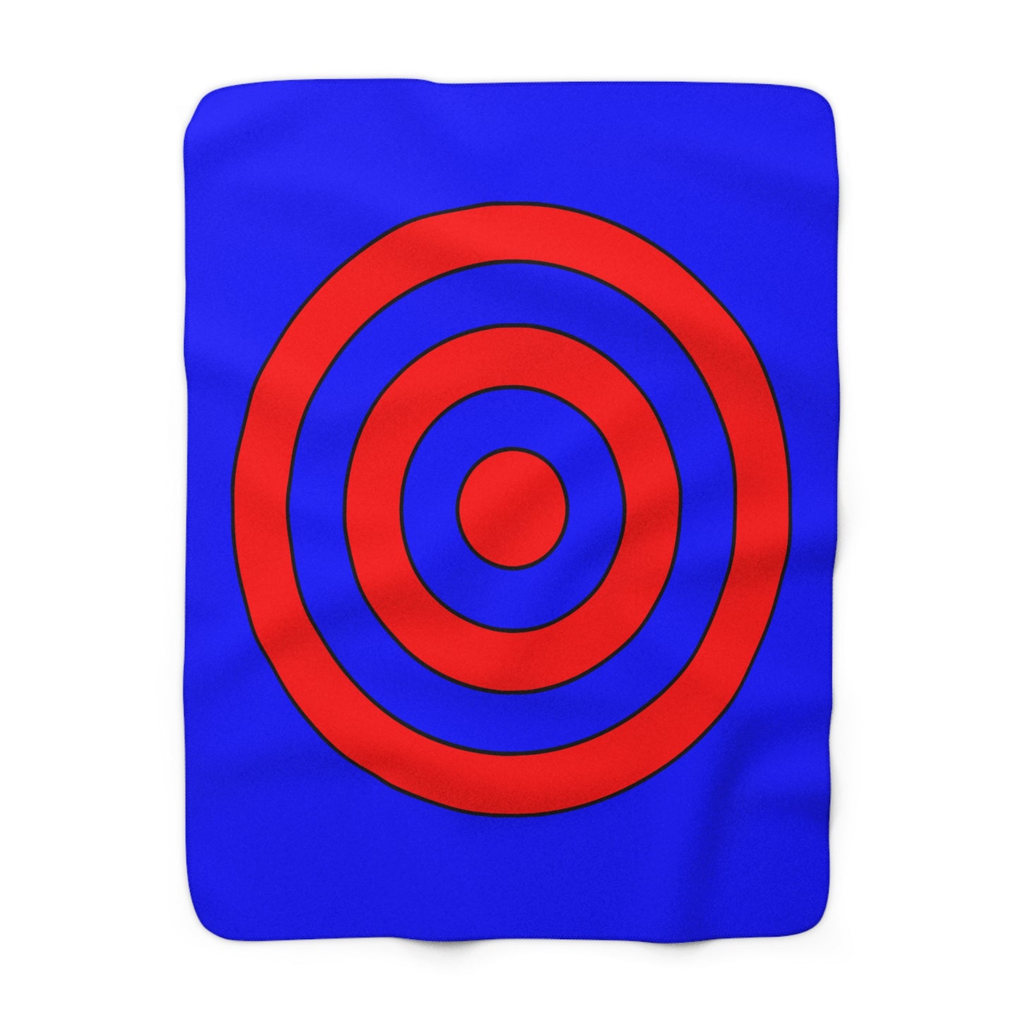 Blue, Red Retro Target Blanket Throw