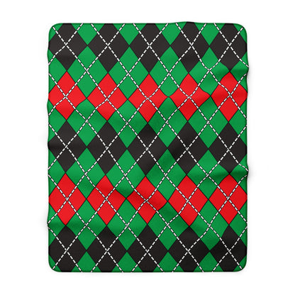 Martinique Retro Argyle Blanket Throw