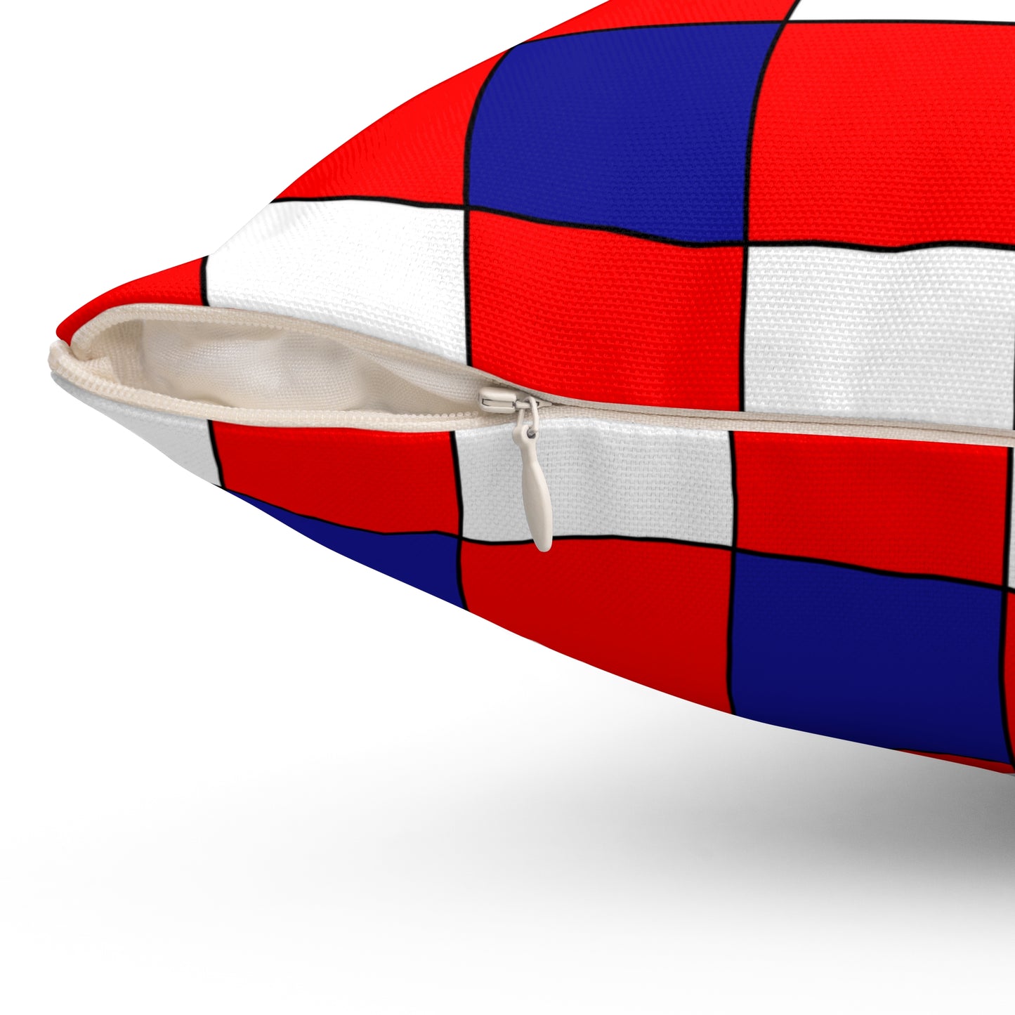 Croatia Retro Check Cushion Pillow