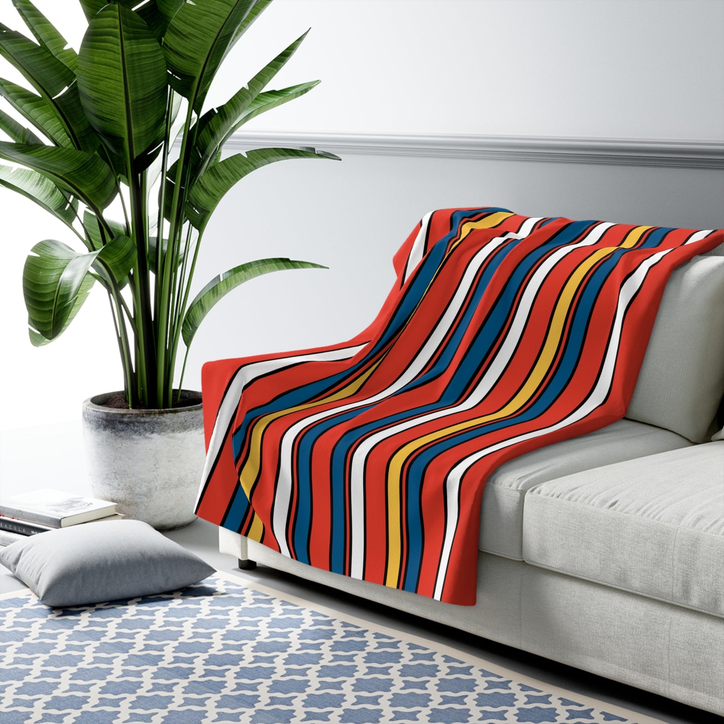 Kiribati Retro Stripes Blanket Throw
