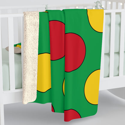 Guinea Bissau Retro Polka Dots Blanket Throw
