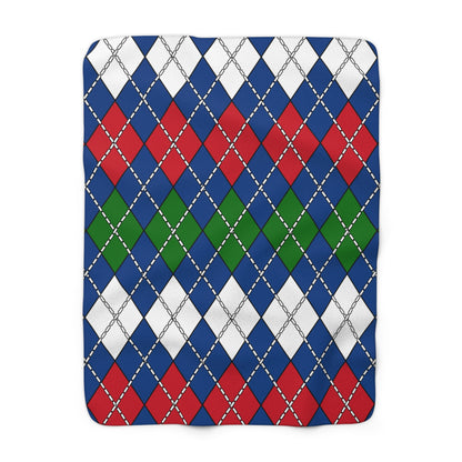 Belize Retro Argyle Blanket Throw