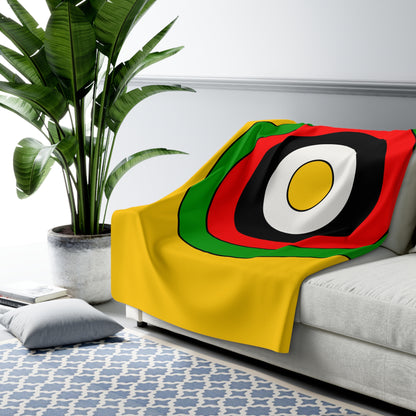 Mozambique Retro Target Blanket Throw