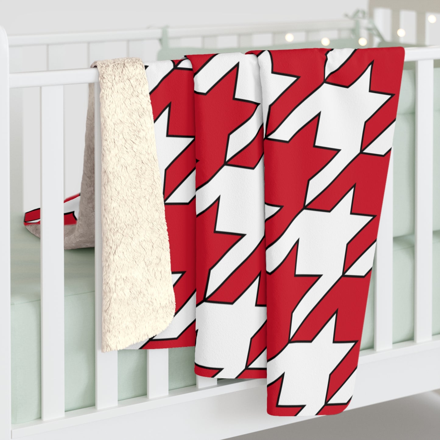 Jersey Retro Houndstooth Blanket Throw