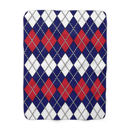 Cook Islands Retro Argyle Blanket Throw