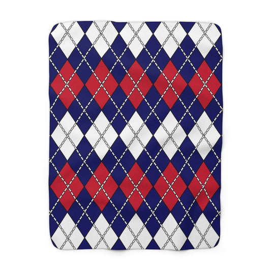 Cook Islands Retro Argyle Blanket Throw