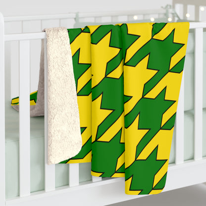 Cocos Islands Retro Houndstooth Blanket Throw