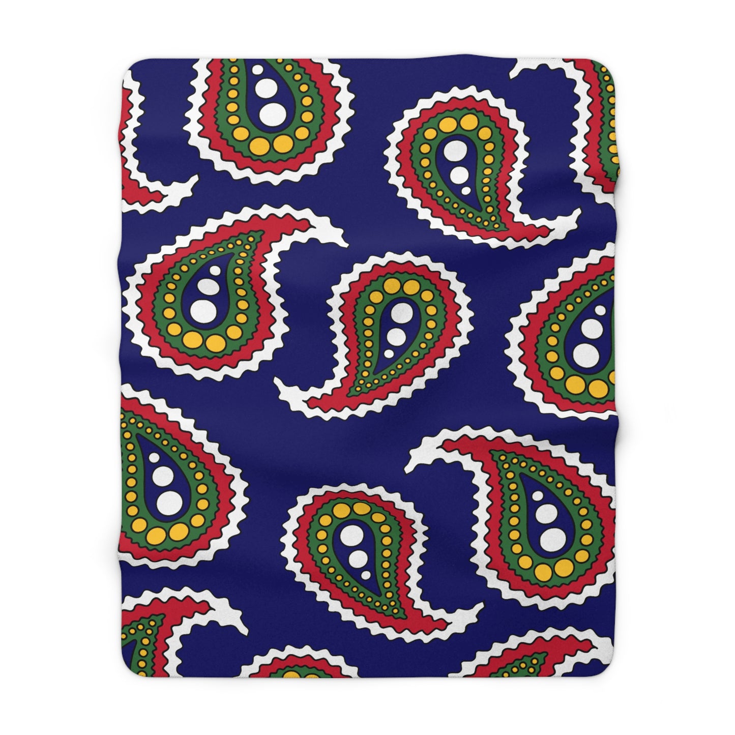British Virgin Islands Retro Paisley Blanket Throw