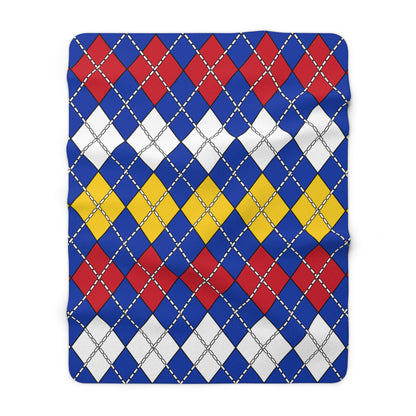 Philippines Retro Argyle Blanket Throw