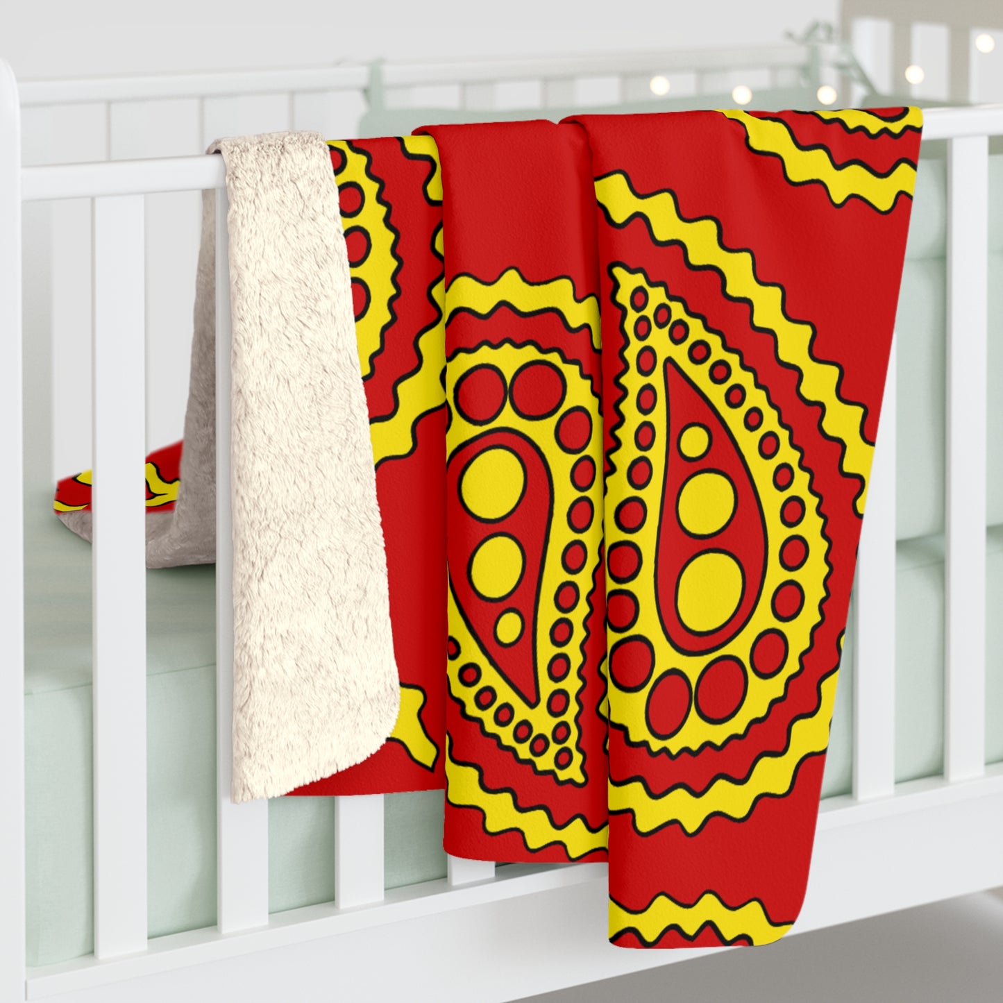 North Macedonia Retro Paisley Blanket Throw
