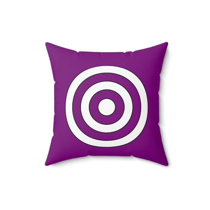 Purple, White Retro Target Cushion Pillow