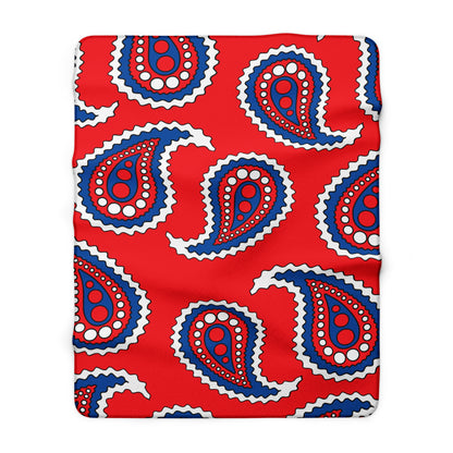 Slovakia Retro Paisley Blanket Throw