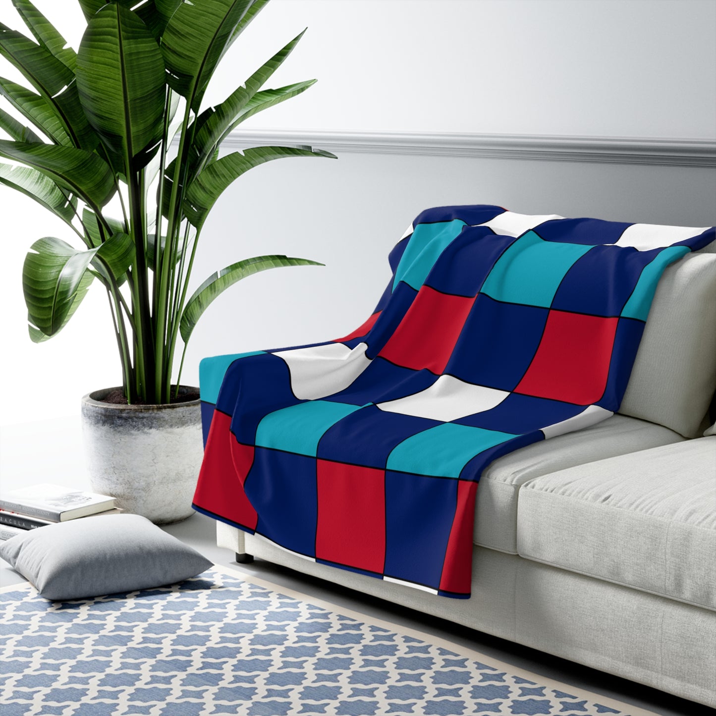 Montserrat Retro Check Blanket Throw