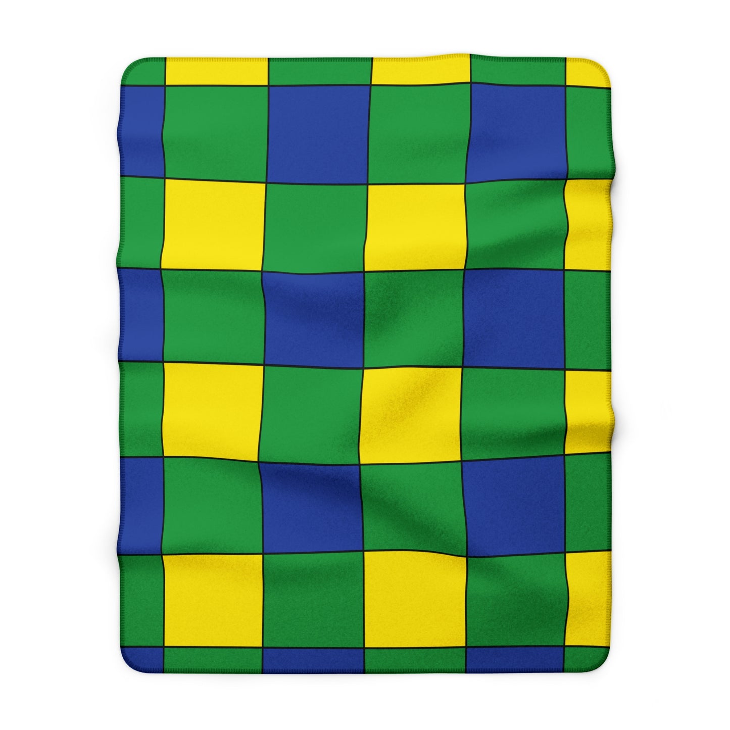 Brazil Retro Check Blanket Throw