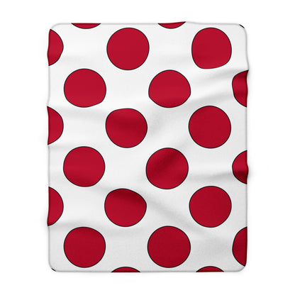 Japan Retro Polka Dots Blanket Throw
